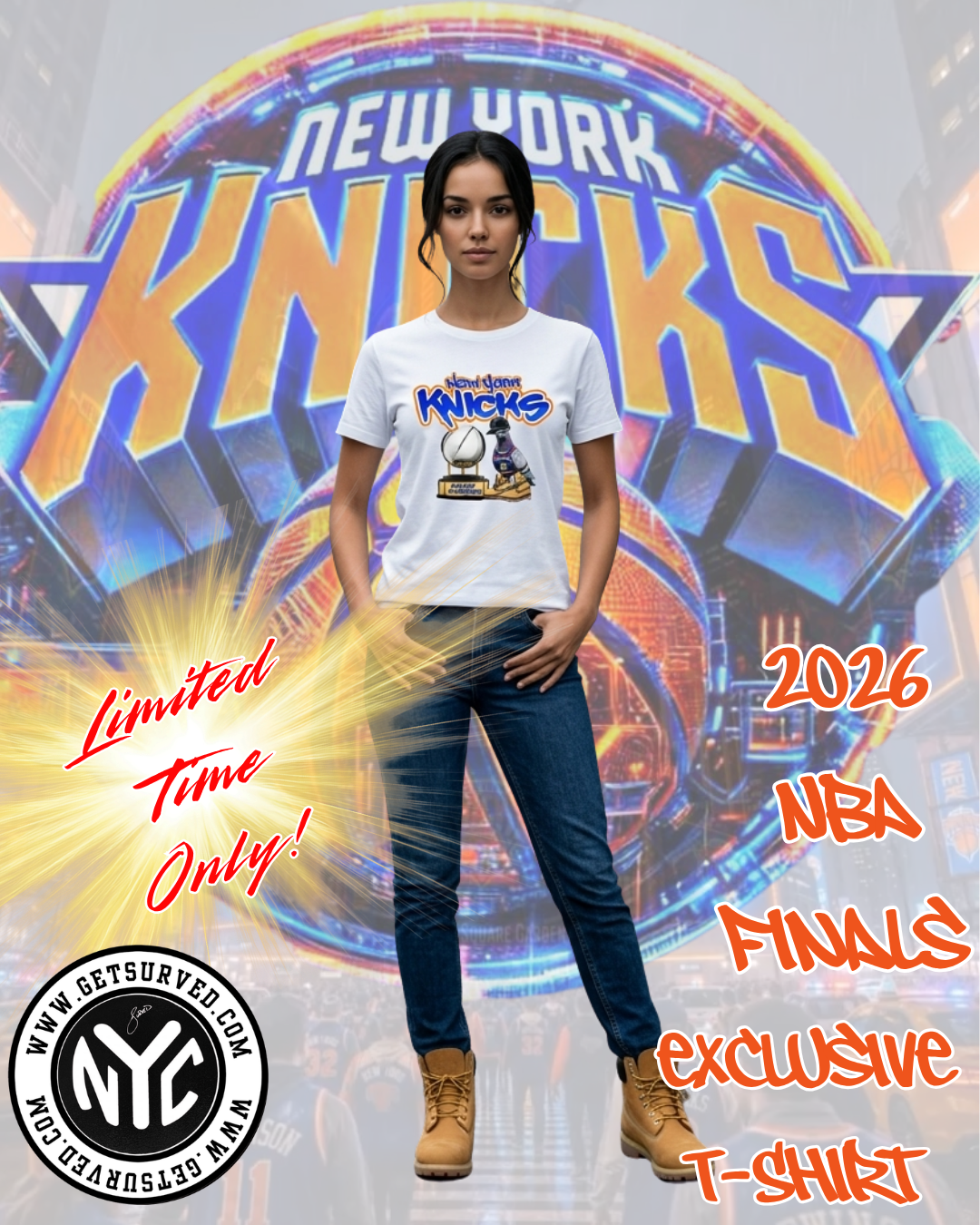 NY Knicks NBA Finals Pigeon Tee