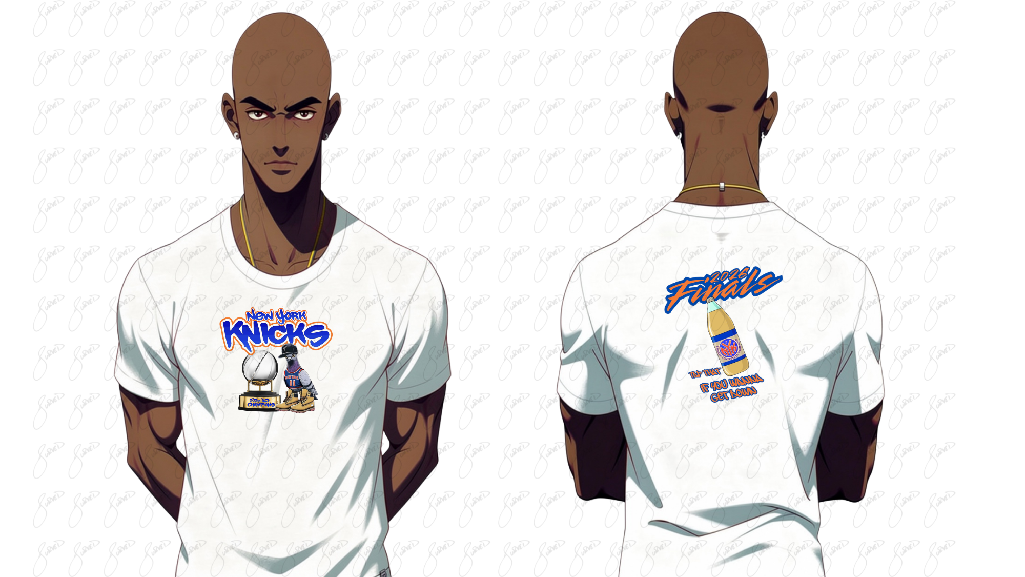 NY Knicks NBA Finals Pigeon Tee